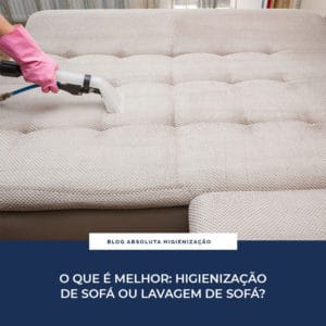 Higienização de sofá ou lavagem de sofá